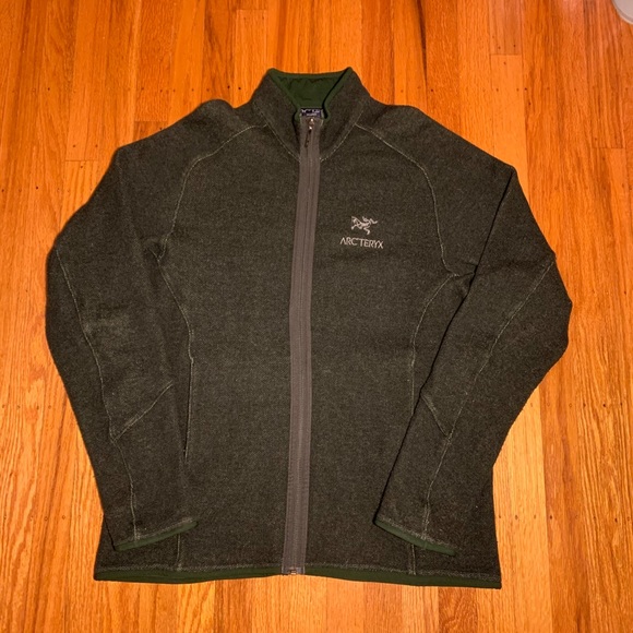 Mens Arcteryx Full Zip Fleece size Large Green - Picture 1 of 9